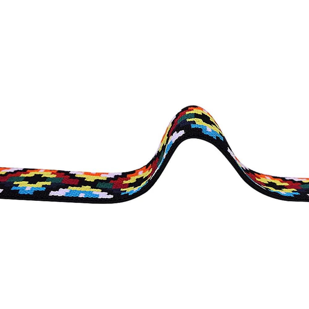 2inch (5cm) Wide Colorful Multicolor Soft Woven Elastic