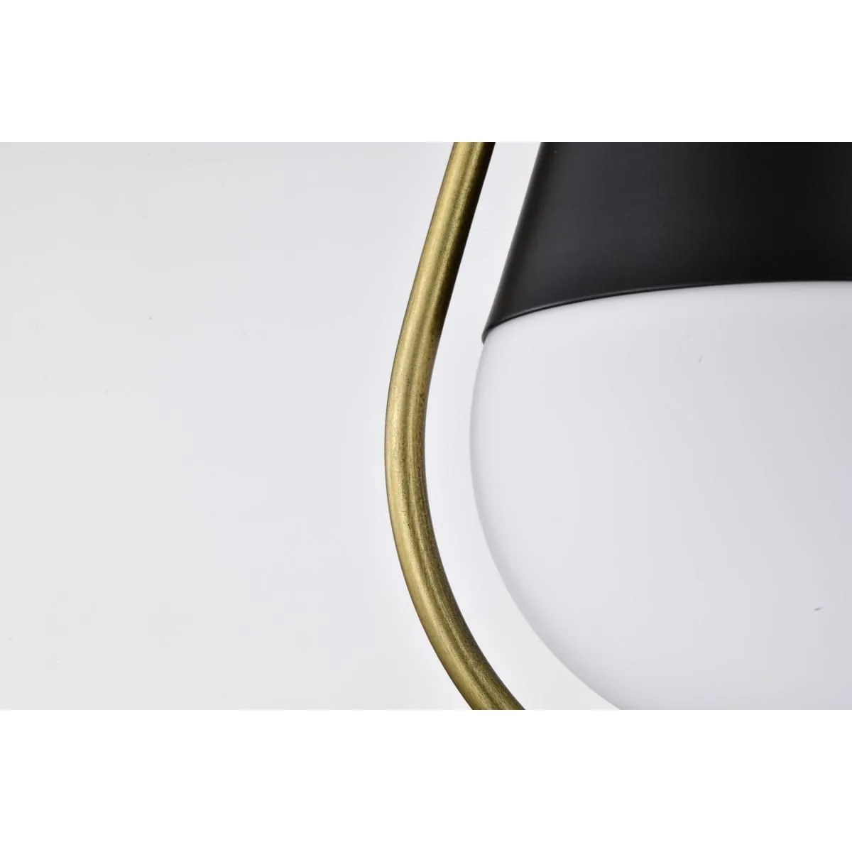Admiral 10 in. Pendant Light Matte Black and Natural Brass Finish