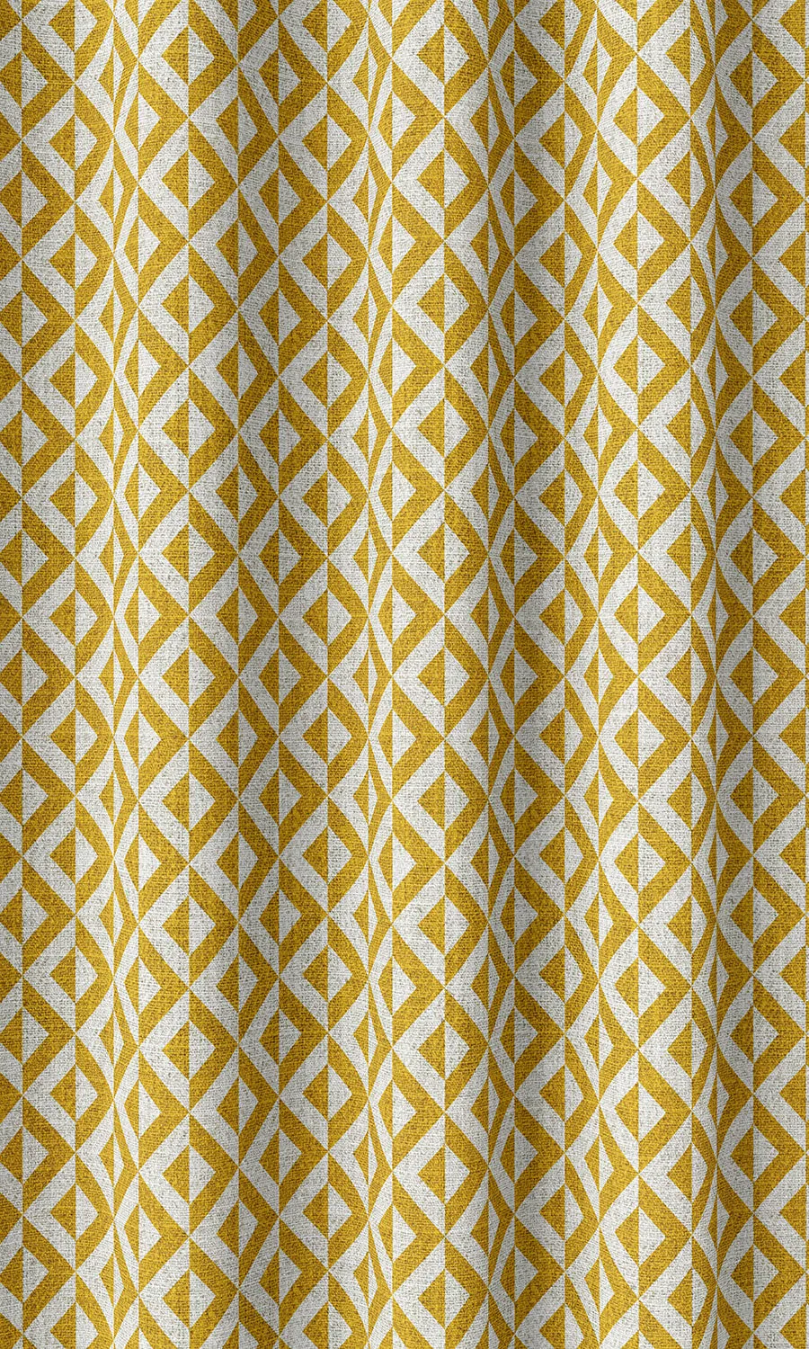 'Almens' Modern Geometric Print Shades (Deep Yellow/ White)