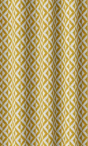 'Almens' Modern Geometric Print Shades (Deep Yellow/ White)