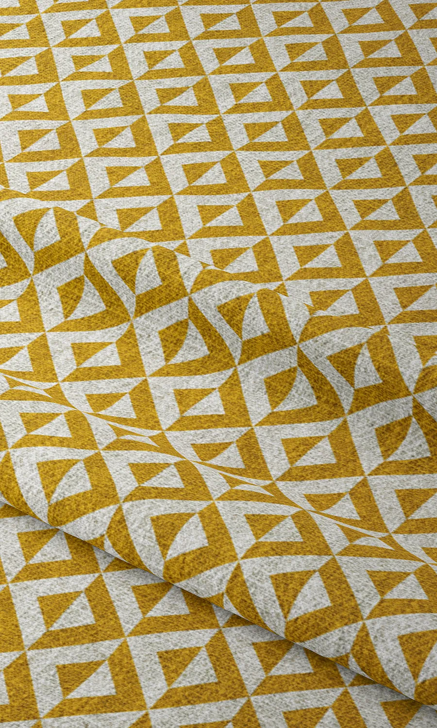 'Almens' Modern Geometric Print Shades (Deep Yellow/ White)