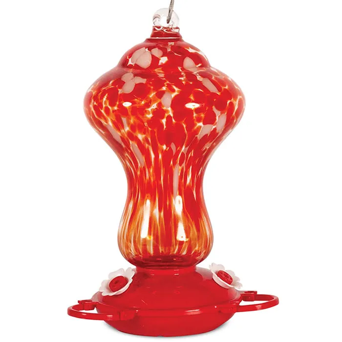 Art Glass Color Explosion Hummingbird Feeder