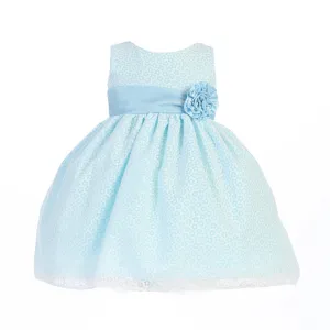 Big Girls Blue Cotton Burnout Special Occasion Easter Dress 7