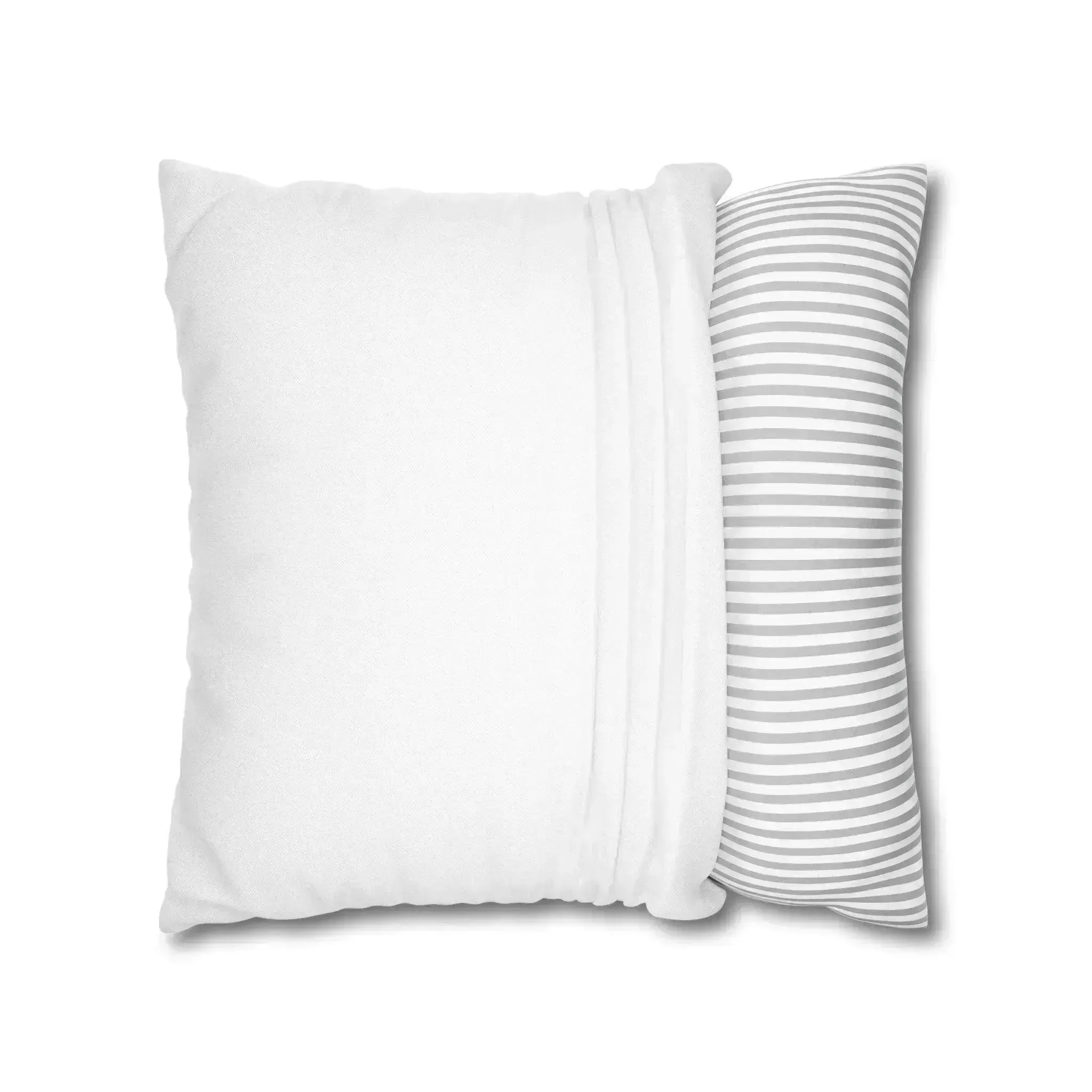 Blue Floral Brush Spun Polyester Square Pillowcase