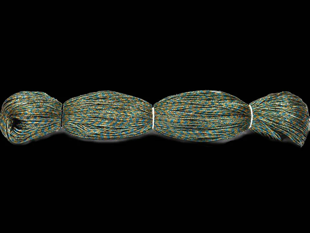 Blue Gold Metallic Braided Zari Threads (Wholesale)