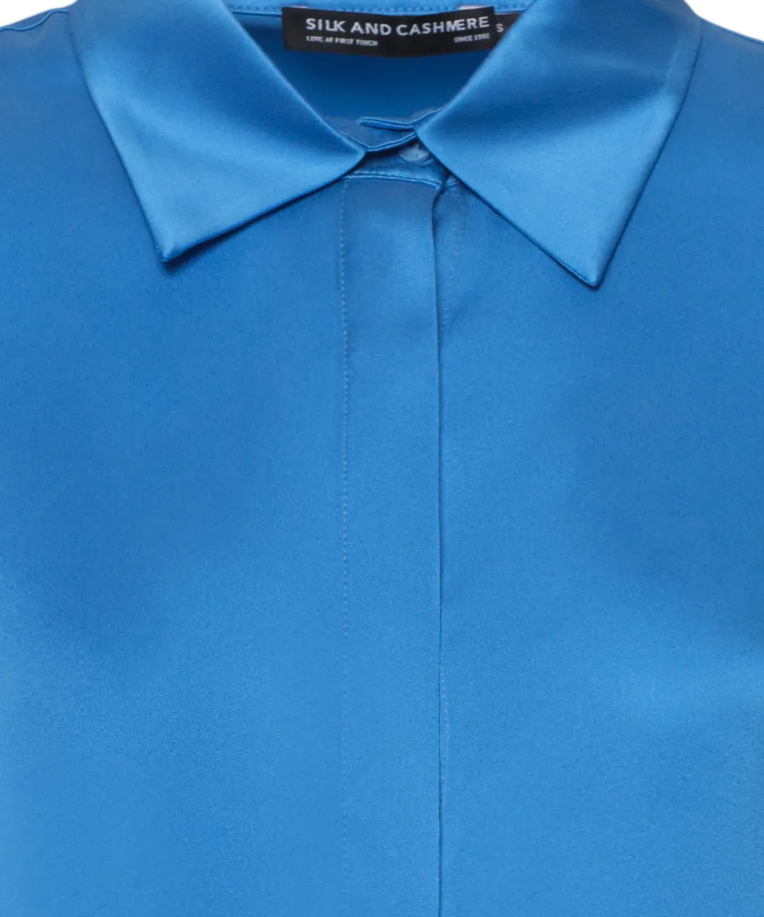 Blue Pure Silk Audrey Women's Shirt