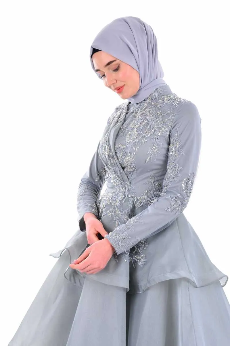BLY 05926 Gown Gray