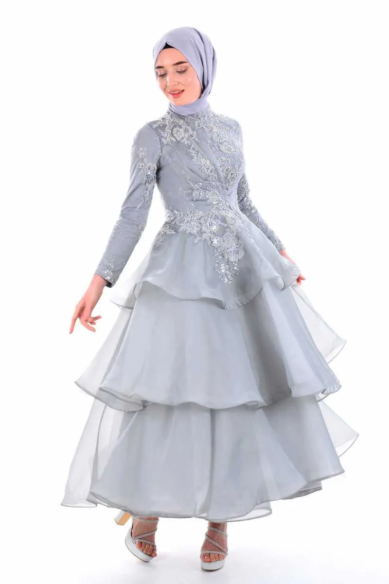 BLY 05926 Gown Gray