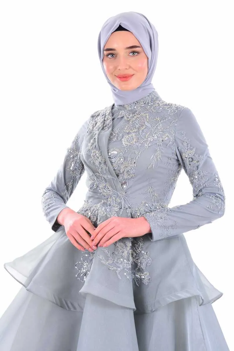 BLY 05926 Gown Gray