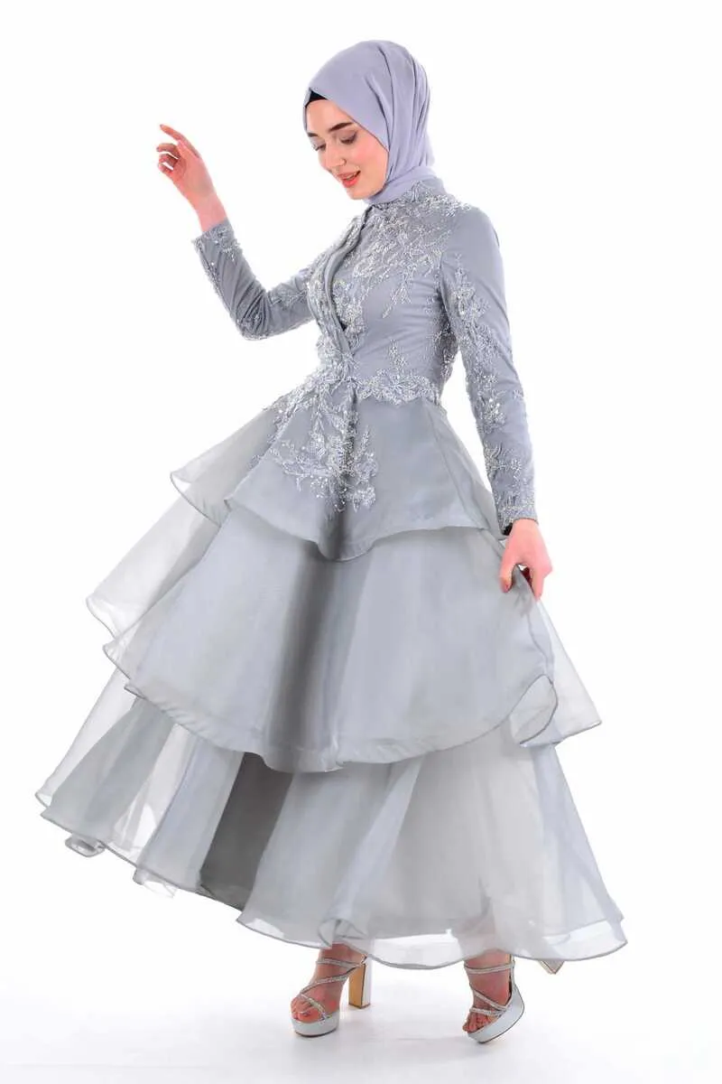 BLY 05926 Gown Gray