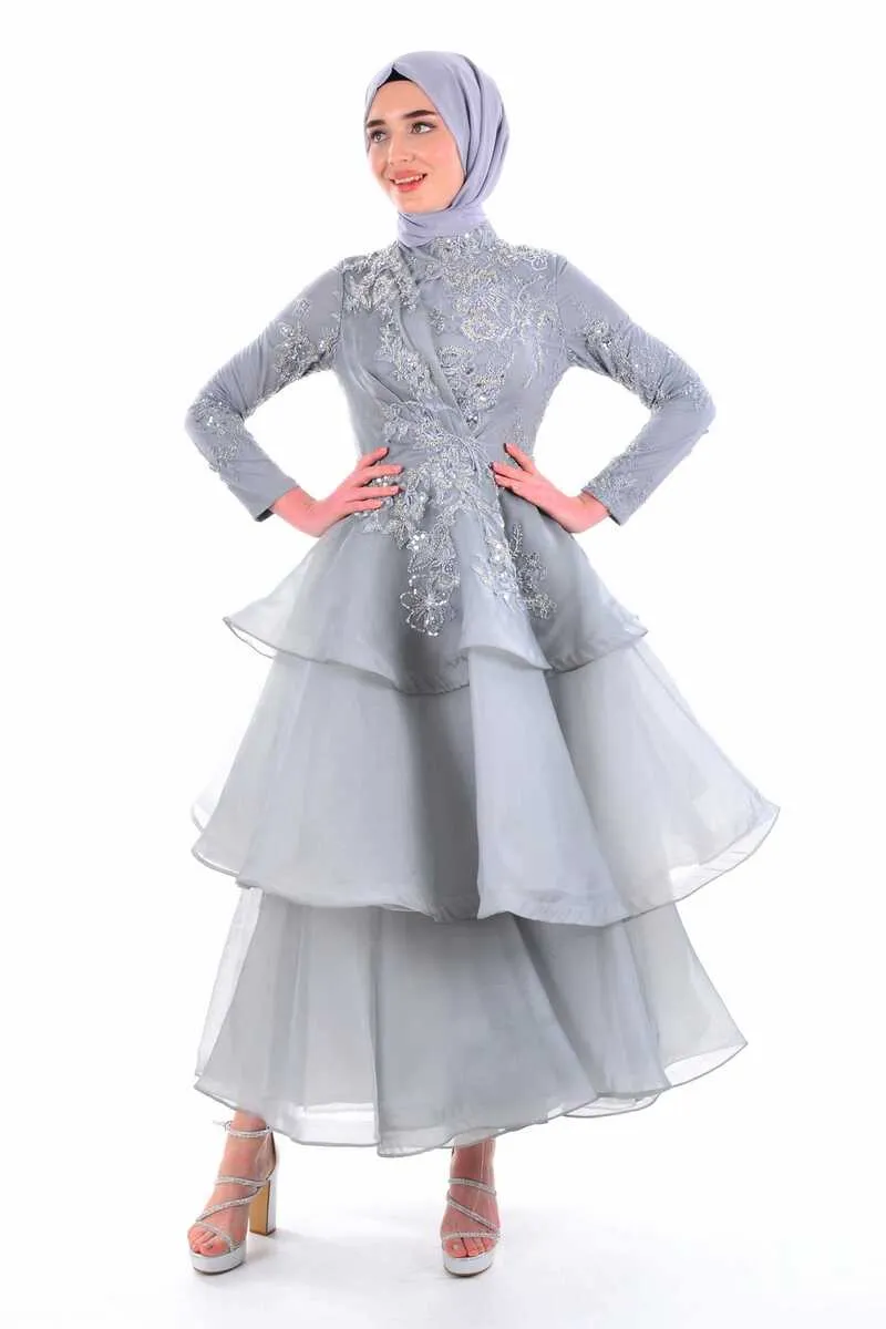 BLY 05926 Gown Gray