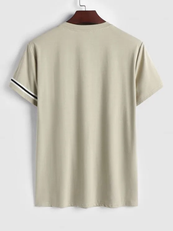 Braid Strap T Shirt With Casual Shorts Set