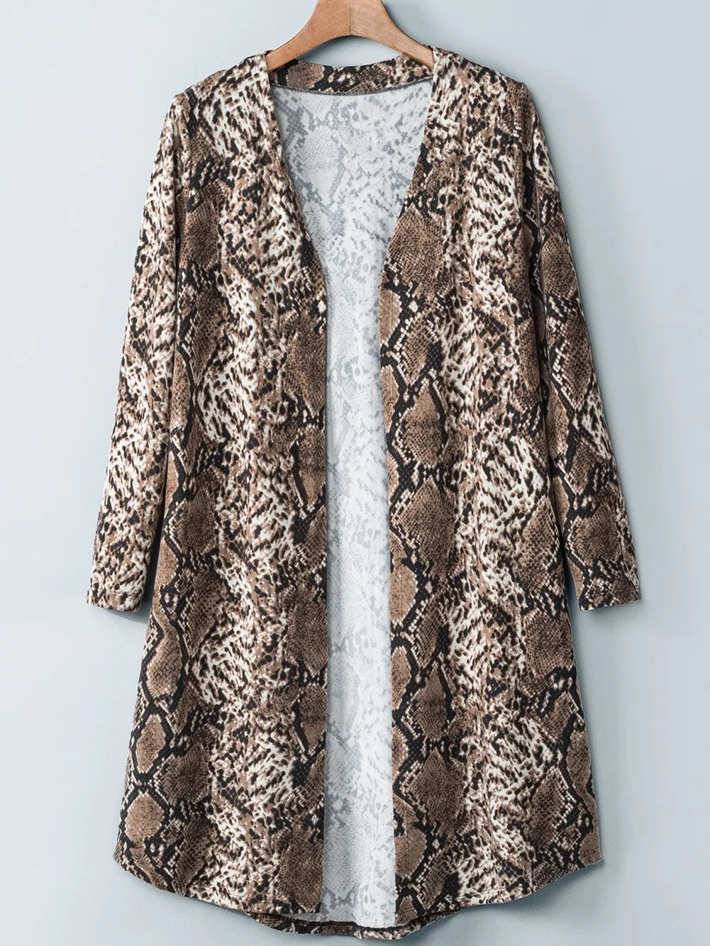 Brown and Black Snakeskin Cardigan