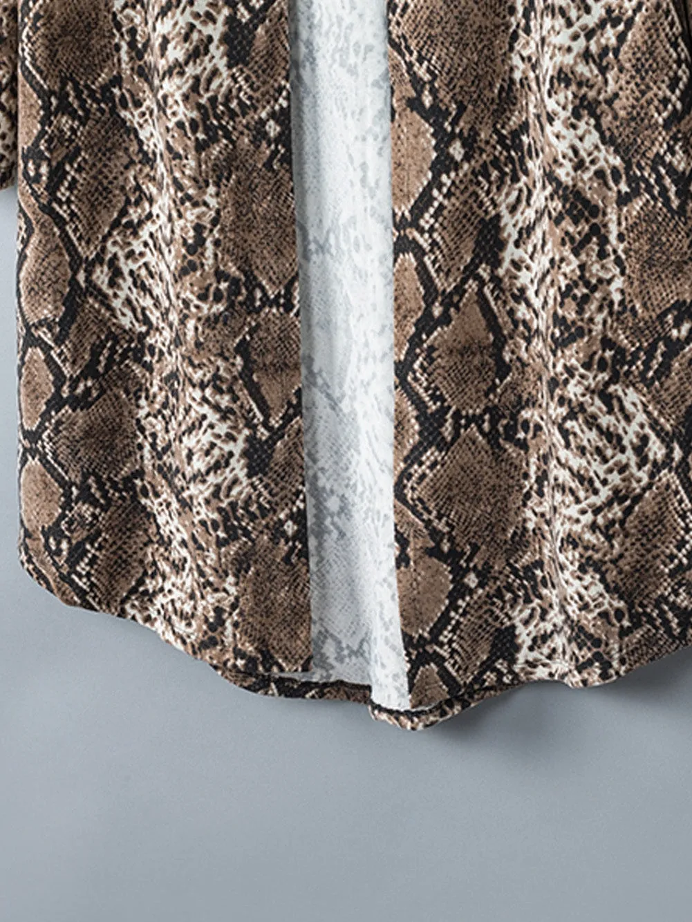 Brown and Black Snakeskin Cardigan