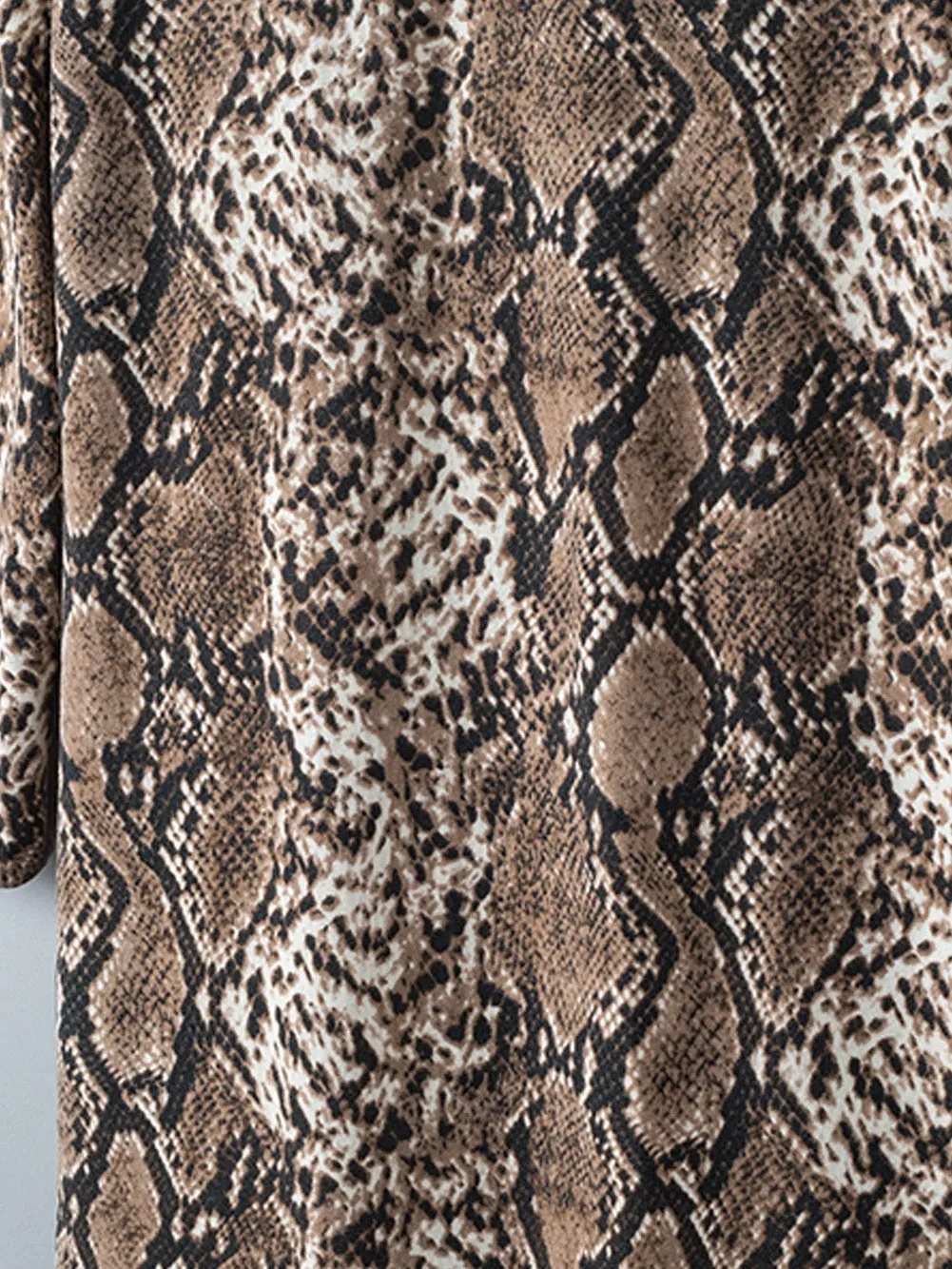 Brown and Black Snakeskin Cardigan