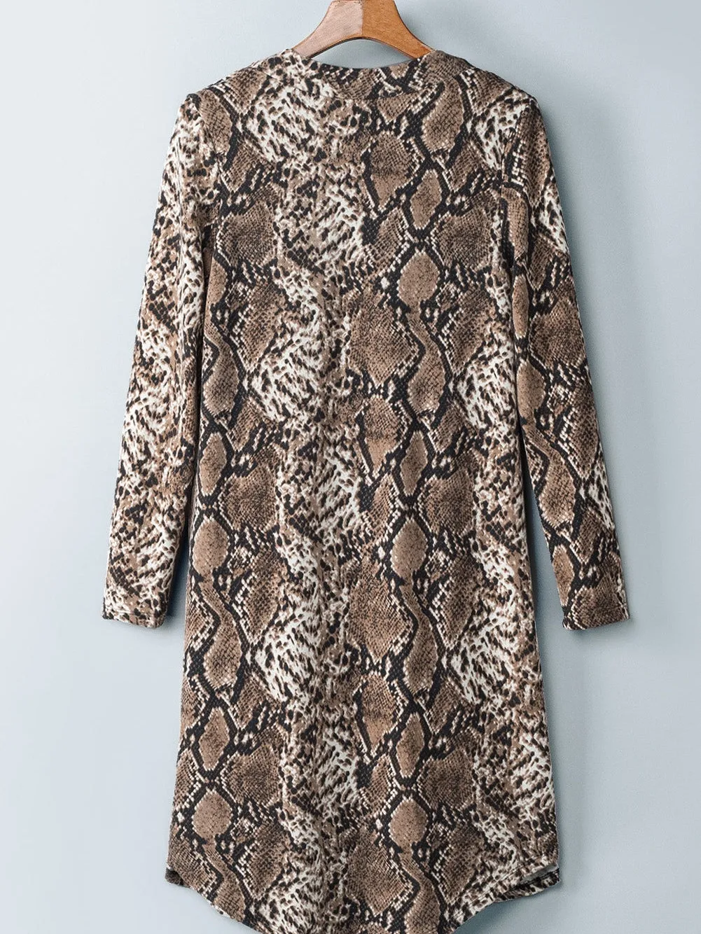 Brown and Black Snakeskin Cardigan