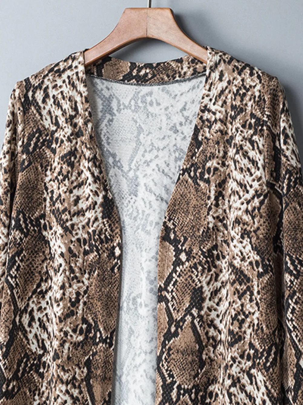 Brown and Black Snakeskin Cardigan
