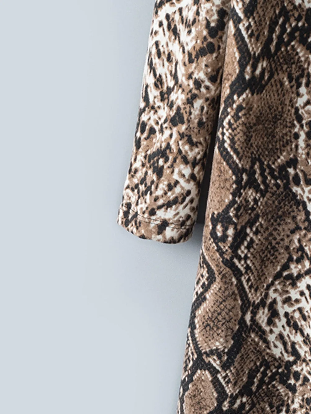 Brown and Black Snakeskin Cardigan