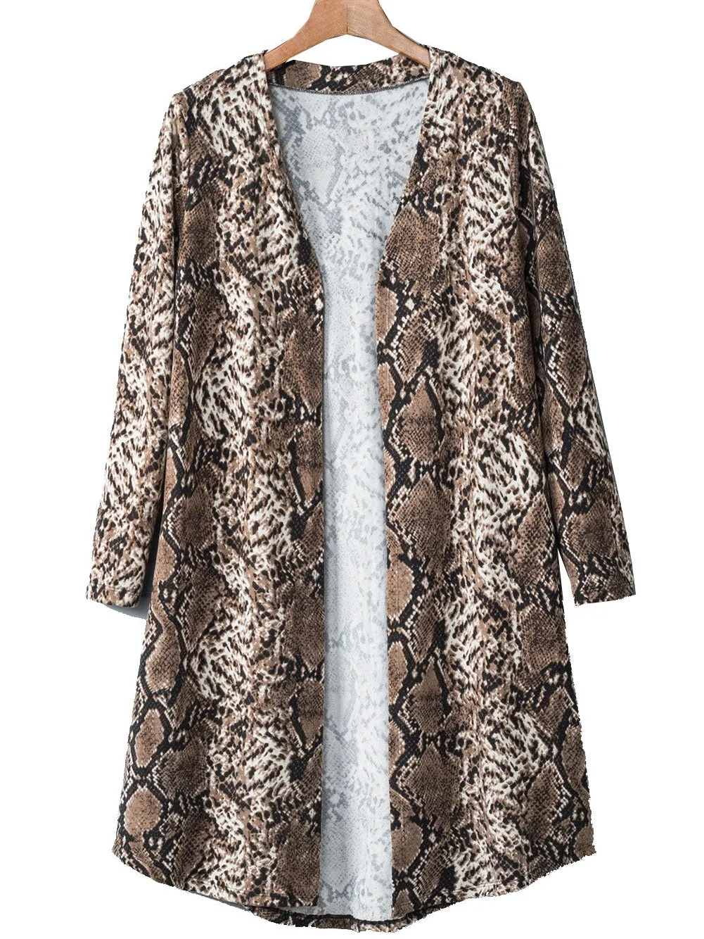 Brown and Black Snakeskin Cardigan