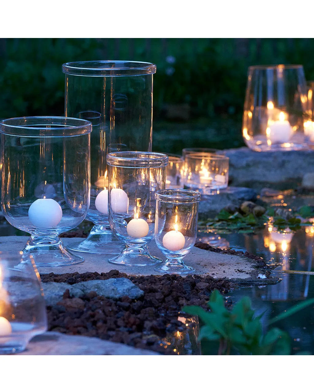 Burlesk Glass Hurricane Lantern