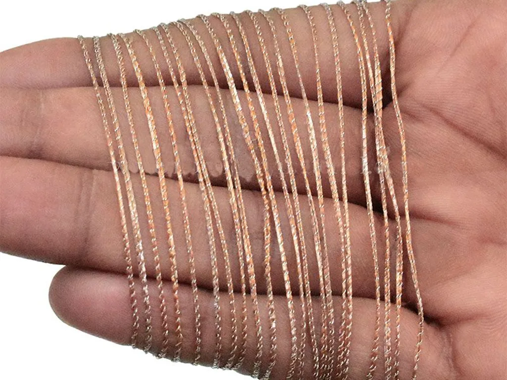 Caramel Twisted Variegated Zari / Metallic Threads
