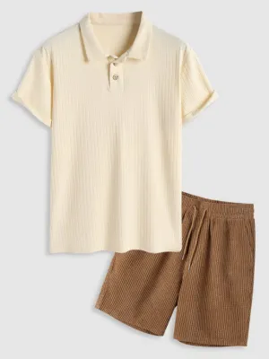Casual Short Sleeve T-Shirt And Shorts