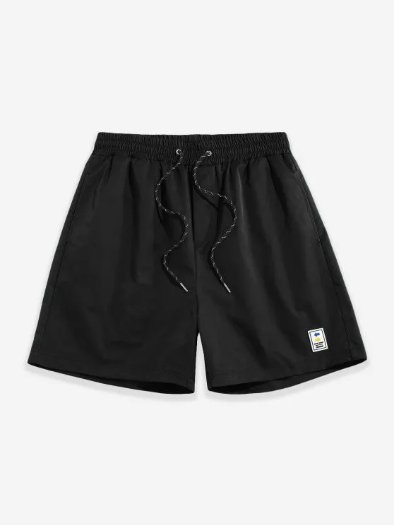 Casual Striped T Shirt And Drawstring Shorts
