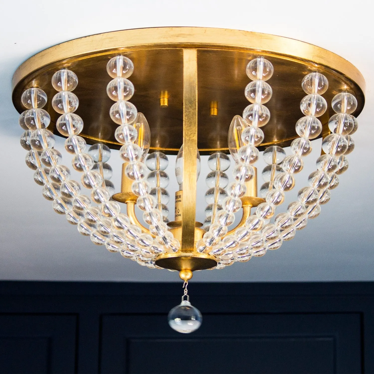 Crystorama ROX-A9000-GA Roxy 3 Light Ceiling Mount - Antique Gold