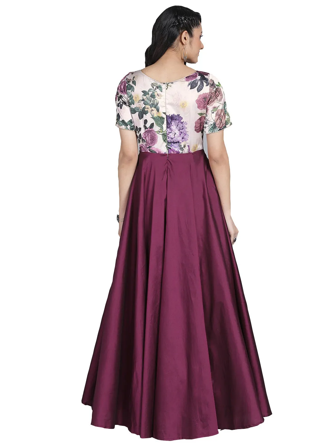 Custom Made Purple Floor Length Gown