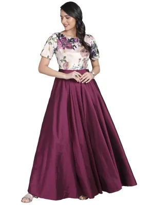 Custom Made Purple Floor Length Gown