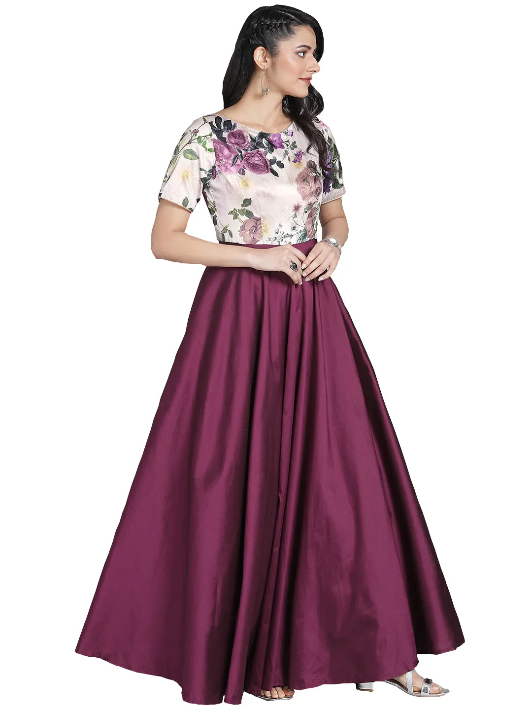 Custom Made Purple Floor Length Gown