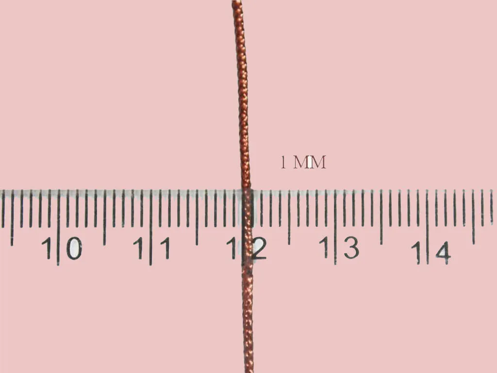 Dark Copper Metallic Braided Zari Threads
