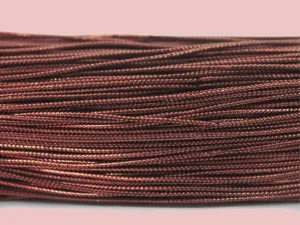 Dark Copper Metallic Braided Zari Threads