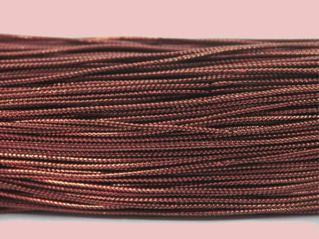 Dark Copper Metallic Braided Zari Threads