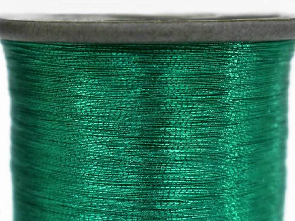 Dark Green Metallic Flat Badla Zari Thread (Flat Metallic Yarn)