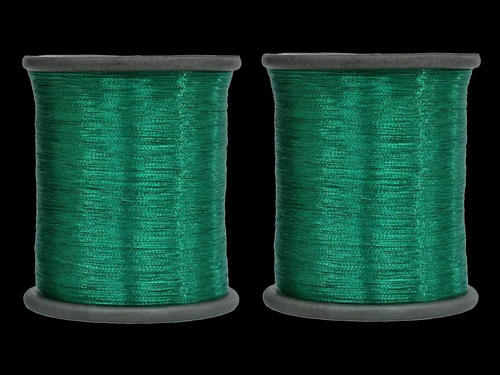 Dark Green Metallic Flat Badla Zari Thread (Flat Metallic Yarn)