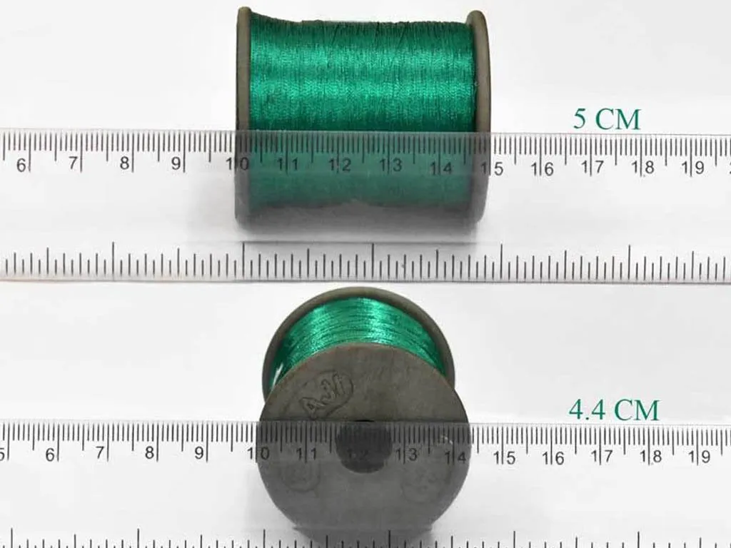 Dark Green Metallic Flat Badla Zari Thread (Flat Metallic Yarn)