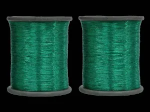 Dark Green Metallic Flat Badla Zari Thread (Flat Metallic Yarn)