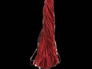 Dark Red Metallic Braided Zari Threads
