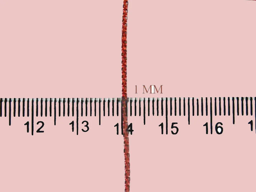 Dark Red Metallic Braided Zari Threads
