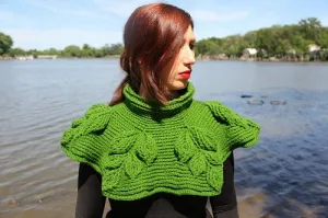 Embossed Branches Cowl Crochet Pattern