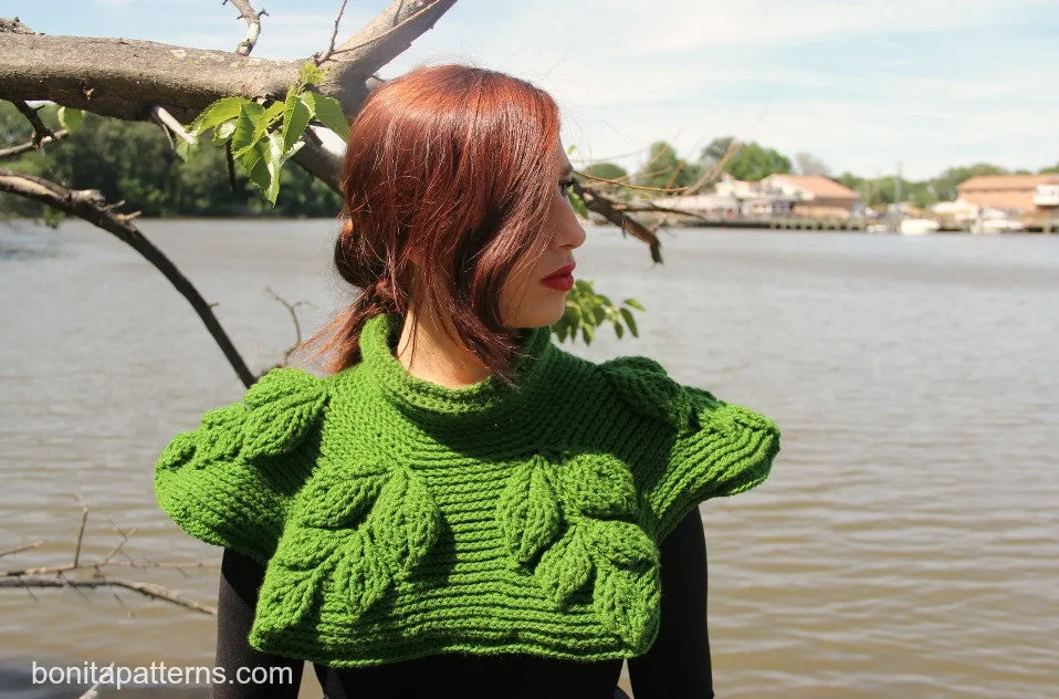 Embossed Branches Cowl Crochet Pattern