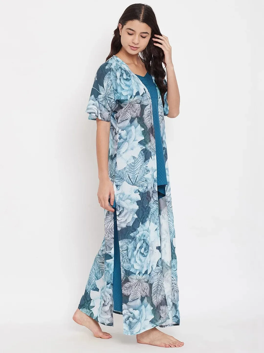 Floral Digital Print Gown - (Clearance - Final Sale)