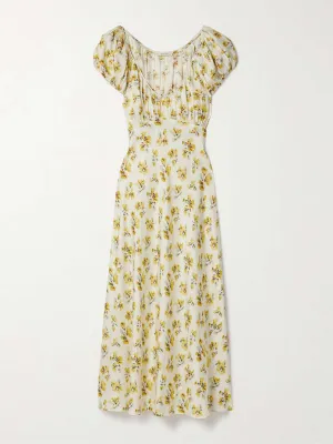 Florencia floral-print silk-blend midi dress