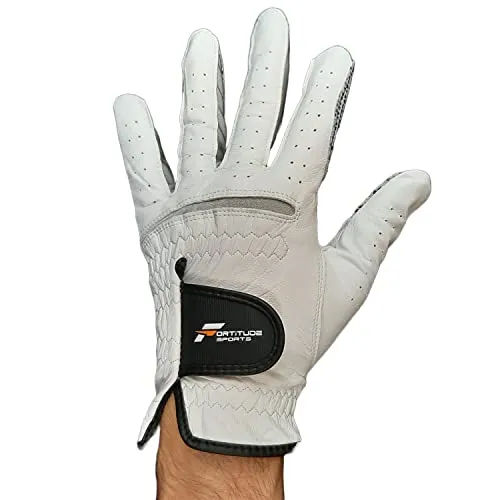 Fortitude Sports Unisex Premium Cabretta Leather Golf Glove - Left Hand For Right Handed Golfer