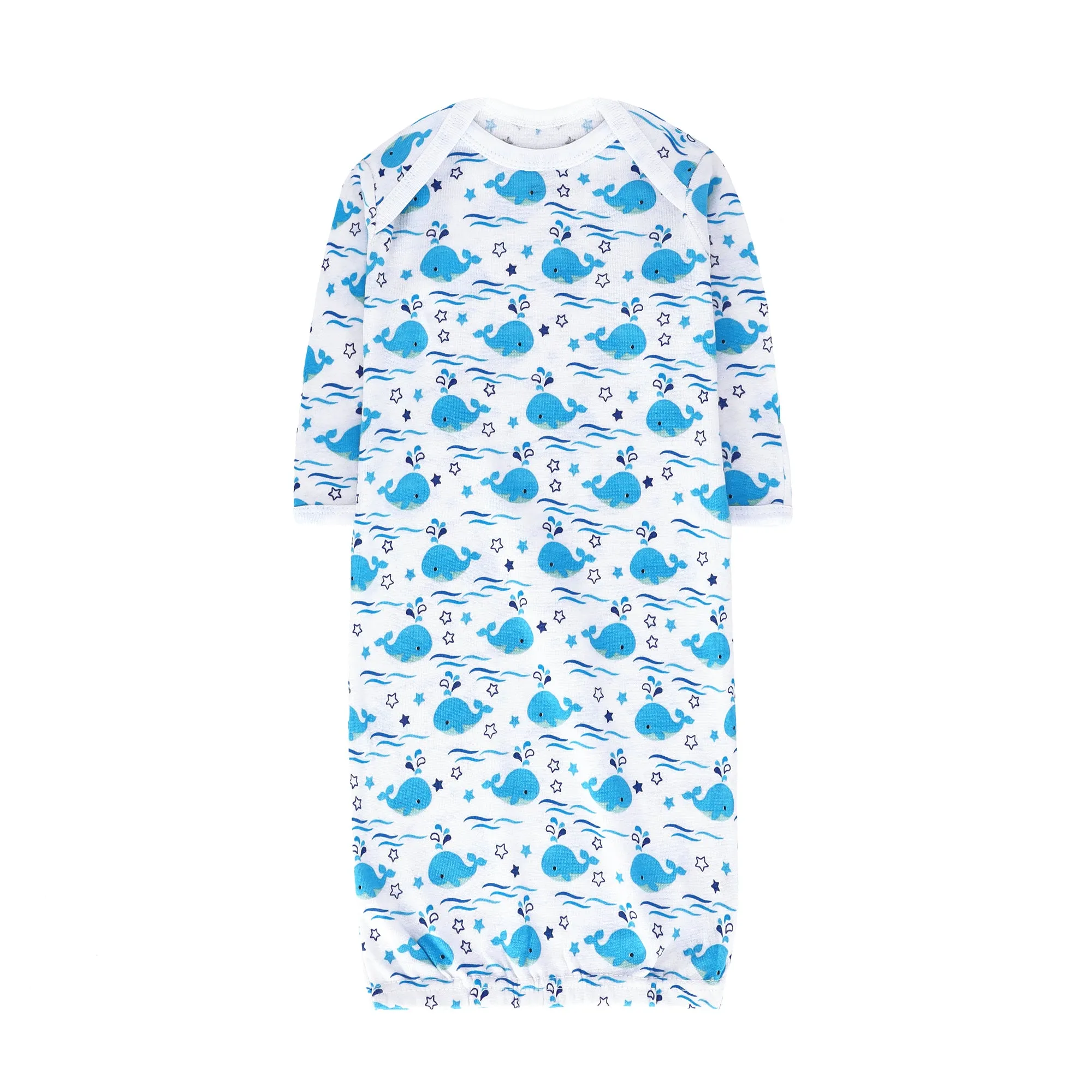FS-486 Baby Gown 2pk Blue whale