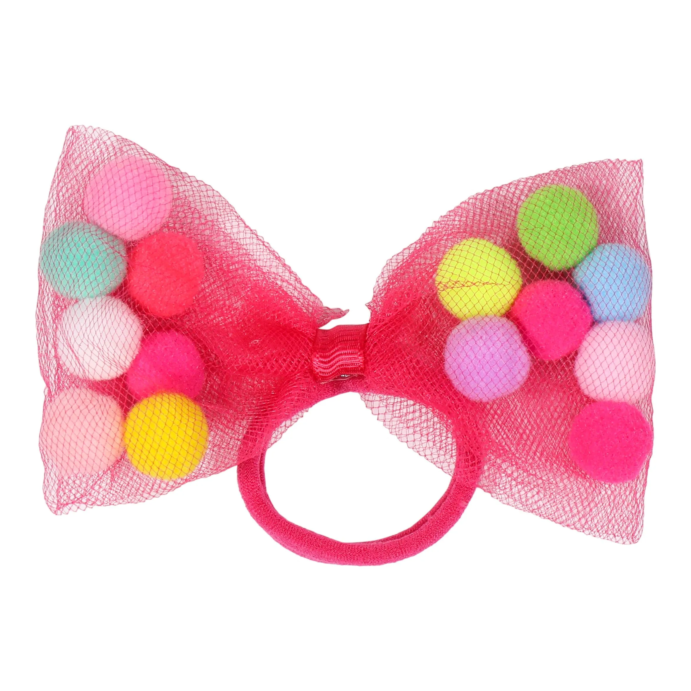 Fuchsia Tutu | Hot Pink Tutu For Girls | Pom Pom Tutu and Bow Hair Tie | 2Pcs Set