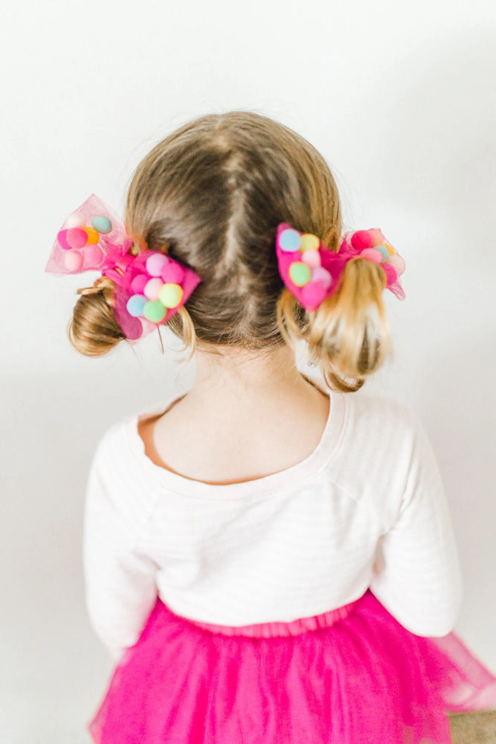 Fuchsia Tutu | Hot Pink Tutu For Girls | Pom Pom Tutu and Bow Hair Tie | 2Pcs Set