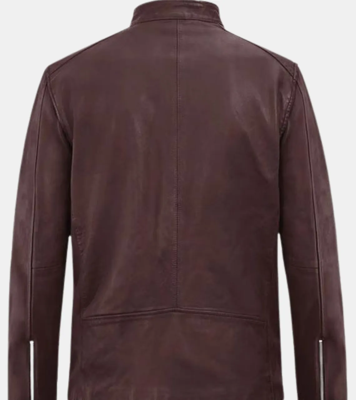 Gespare Men's Rosewood Biker's Leather Jacket