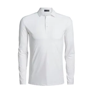 GFORE Ice Nylon Men's Long Sleeve Polo (Snow)